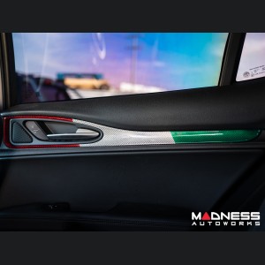 Alfa Romeo Stelvio Door Trim - Carbon Fiber - Interior Door Trim Kit - Italian Theme - Feroce Carbon